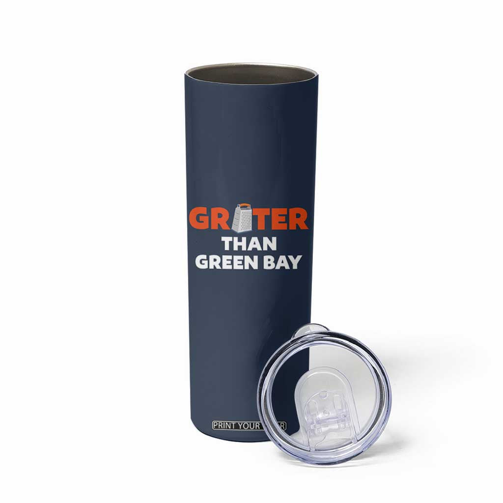 Funny Greater Than Green Bay Rivalry Skinny Tumbler Cheese Grater TS02 Print Your Wear