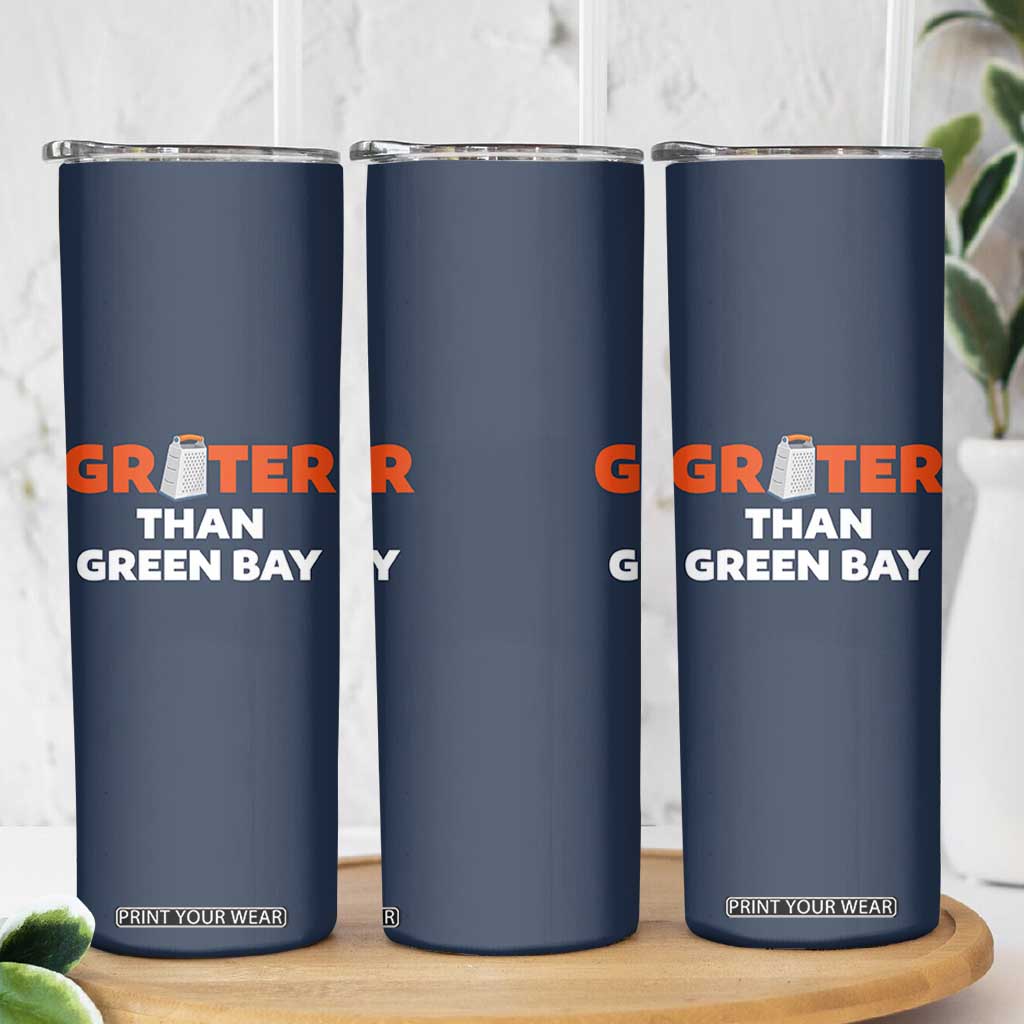 Funny Greater Than Green Bay Rivalry Skinny Tumbler Cheese Grater TS02 Print Your Wear