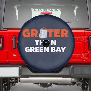 Funny Greater Than Green Bay Rivalry Spare Tire Cover Cheese Grater TS02 Navy Print Your Wear