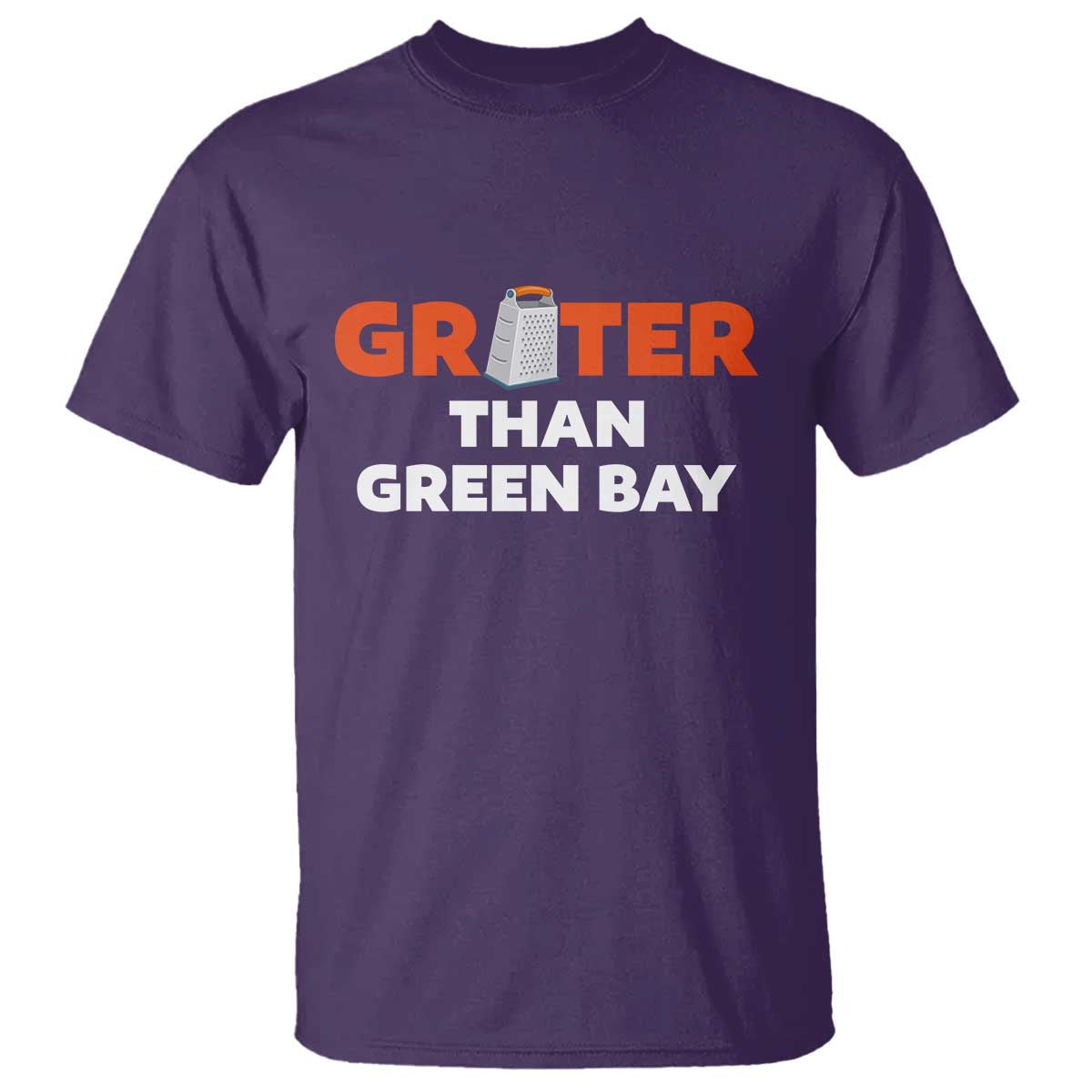 Funny Greater Than Green Bay Rivalry T Shirt Cheese Grater TS02 Purple Print Your Wear