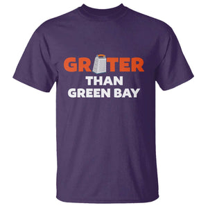 Funny Greater Than Green Bay Rivalry T Shirt Cheese Grater TS02 Purple Print Your Wear