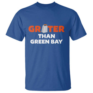 Funny Greater Than Green Bay Rivalry T Shirt Cheese Grater TS02 Royal Blue Print Your Wear