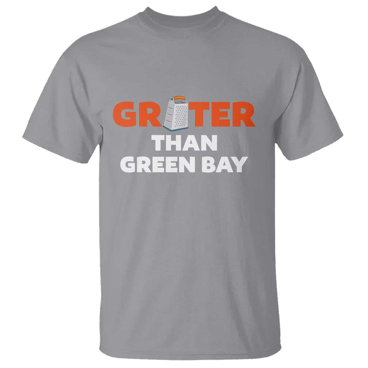 Funny Greater Than Green Bay Rivalry T Shirt Cheese Grater TS02 Sport Gray Print Your Wear