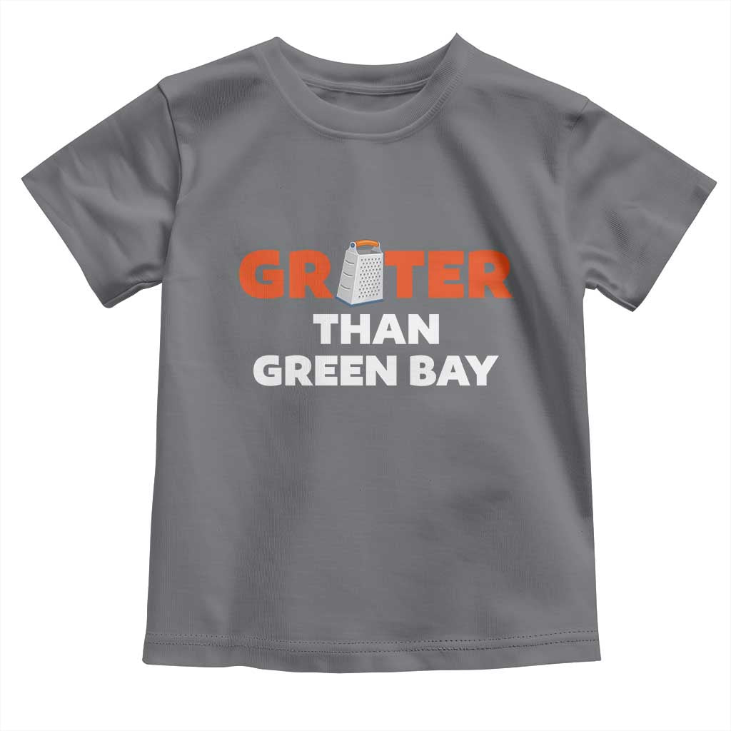 Funny Greater Than Green Bay Rivalry Toddler T Shirt Cheese Grater TS02 Charcoal Print Your Wear