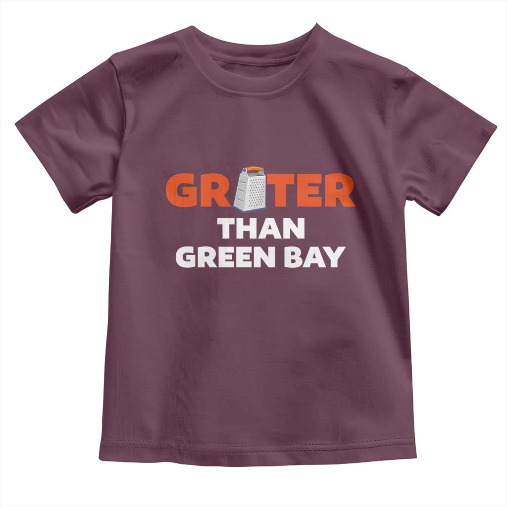 Funny Greater Than Green Bay Rivalry Toddler T Shirt Cheese Grater TS02 Maroon Print Your Wear