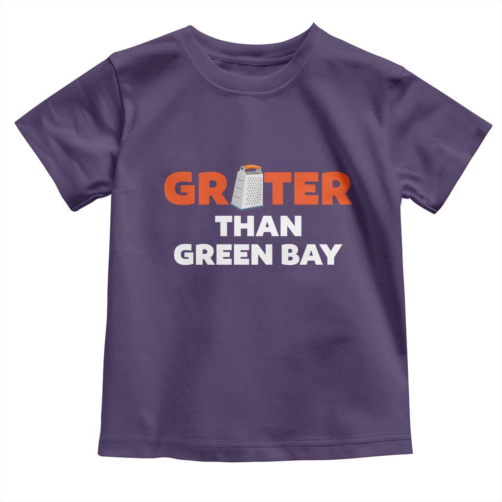 Funny Greater Than Green Bay Rivalry Toddler T Shirt Cheese Grater TS02 Purple Print Your Wear