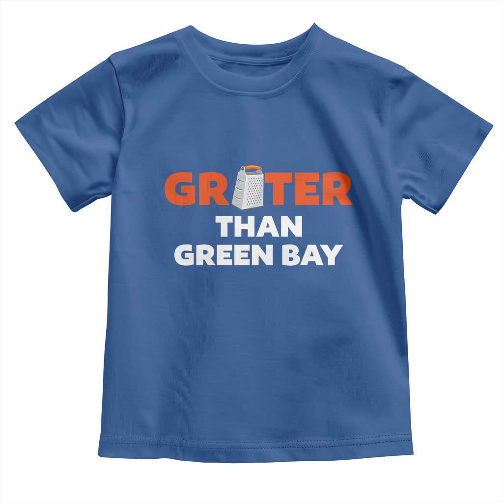 Funny Greater Than Green Bay Rivalry Toddler T Shirt Cheese Grater TS02 Royal Blue Print Your Wear