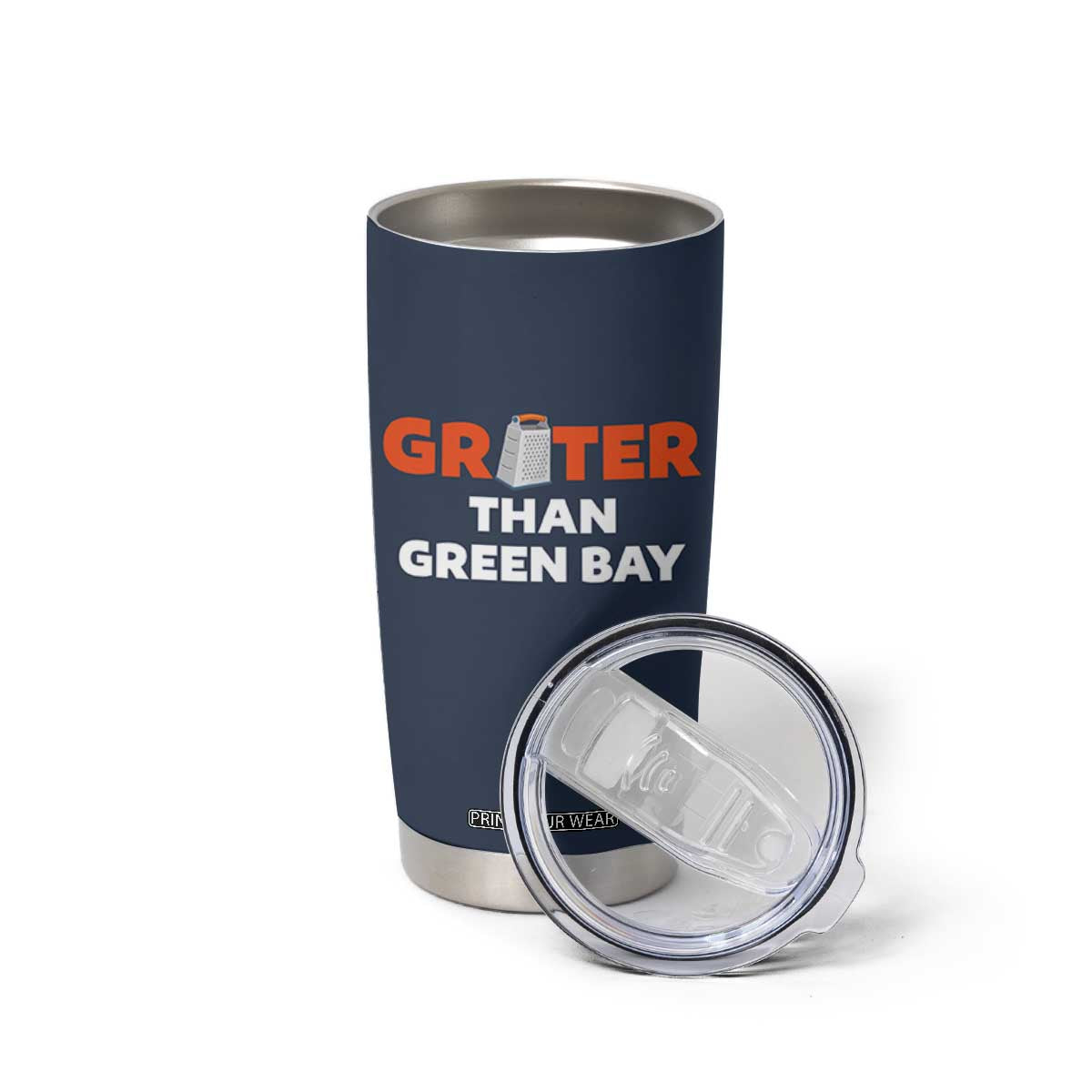 Funny Greater Than Green Bay Rivalry Tumbler Cup Cheese Grater TS02 Print Your Wear