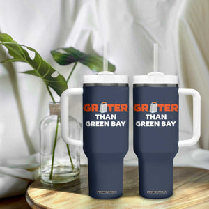 Funny Greater Than Green Bay Rivalry Tumbler With Handle Cheese Grater TS02 Print Your Wear