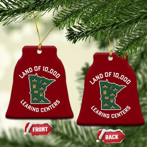 Land of 10000 Learing Centers Funny Minnesota Meme Ceramic Ornament Viral Education Typo Parody TS02 Print Your Wear