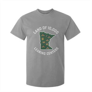 Land of 10000 Learing Centers Funny Minnesota Meme T Shirt For Kid Viral Education Typo Parody TS02 Sport Gray Print Your Wear