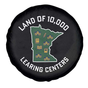 Land of 10000 Learing Centers Funny Minnesota Meme Spare Tire Cover Viral Education Typo Parody TS02 Print Your Wear