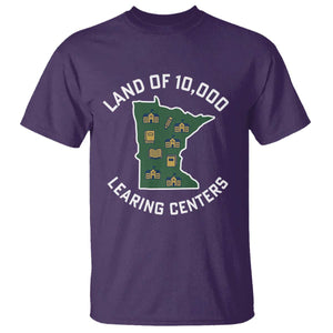 Land of 10000 Learing Centers Funny Minnesota Meme T Shirt Viral Education Typo Parody TS02 Purple Print Your Wear