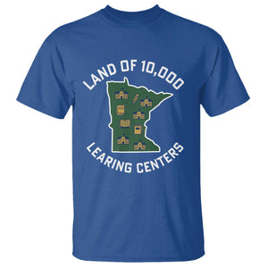 Land of 10000 Learing Centers Funny Minnesota Meme T Shirt Viral Education Typo Parody TS02 Royal Blue Print Your Wear
