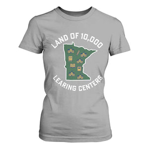Land of 10000 Learing Centers Funny Minnesota Meme T Shirt For Women Viral Education Typo Parody TS02 Sport Gray Print Your Wear