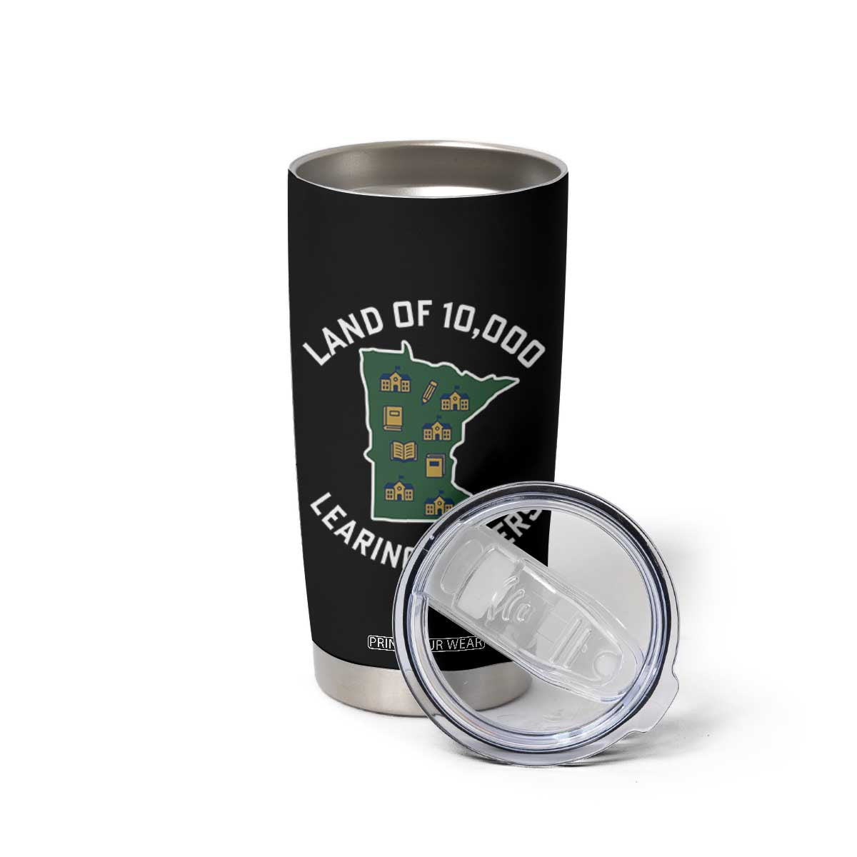Land of 10000 Learing Centers Funny Minnesota Meme Tumbler Cup Viral Education Typo Parody TS02 Print Your Wear