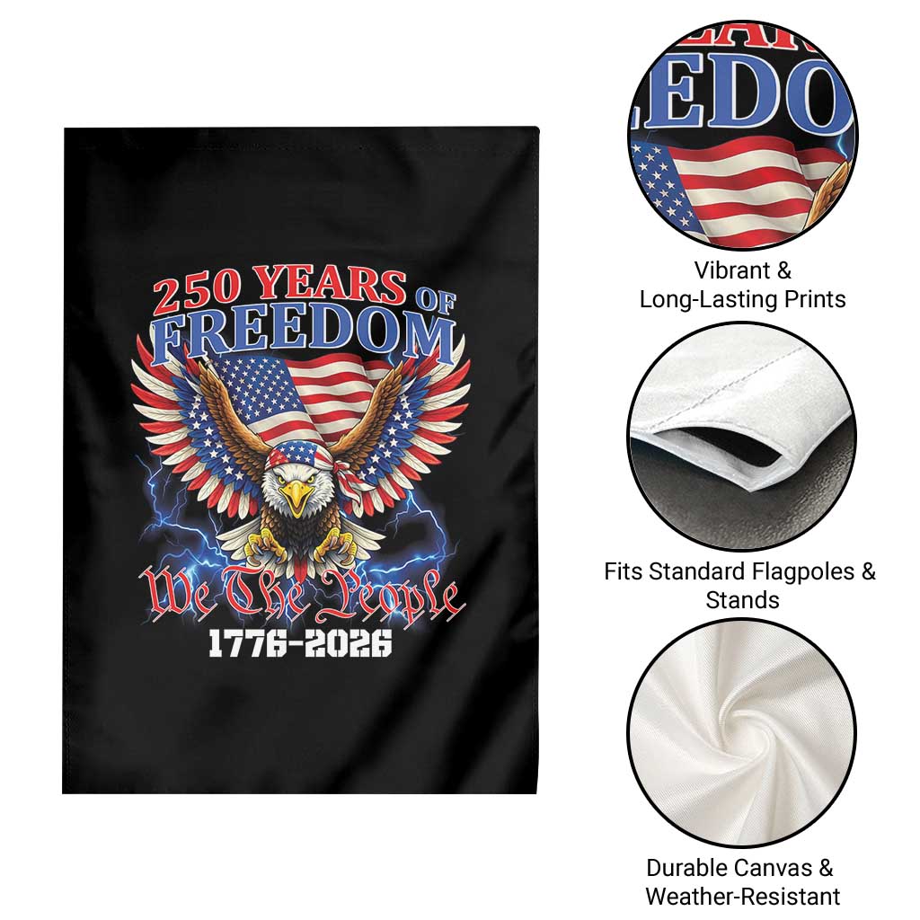 250 Years of Freedom 1776 2026 Patriotic Eagle Garden Flag We The People USA Semiquincentennial TS02 Print Your Wear