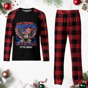 250 Years of Freedom 1776 2026 Patriotic Eagle Plaid Pajama Set We The People USA Semiquincentennial TS02 Buffalo Plaid Print Your Wear
