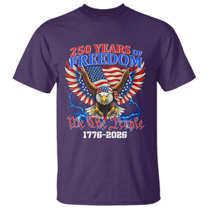 250 Years of Freedom 1776 2026 Patriotic Eagle T Shirt We The People USA Semiquincentennial TS02 Purple Print Your Wear