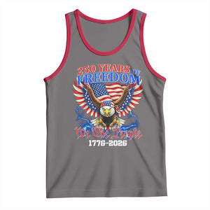 250 Years of Freedom 1776 2026 Patriotic Eagle Tank Top We The People USA Semiquincentennial TS02 Deep Heather Red Print Your Wear