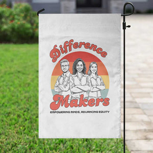 Difference Makers Teacher Appreciation Garden Flag Empowering Minds & Advancing Equity Retro Educator TS02 Print Your Wear