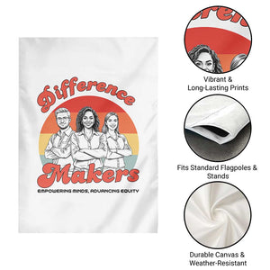 Difference Makers Teacher Appreciation Garden Flag Empowering Minds & Advancing Equity Retro Educator TS02 Print Your Wear