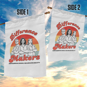 Difference Makers Teacher Appreciation Garden Flag Empowering Minds & Advancing Equity Retro Educator TS02 Print Your Wear