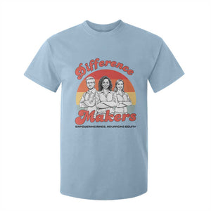 Difference Makers Teacher Appreciation T Shirt For Kid Empowering Minds & Advancing Equity Retro Educator TS02 Light Blue Print Your Wear