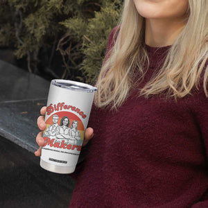 Difference Makers Teacher Appreciation Tumbler Cup Empowering Minds & Advancing Equity Retro Educator TS02 Print Your Wear