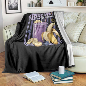 Blue Moon Over Brooklyn Banana Smoothie Aesthetic Throw Blanket Extra Banana Hockey Romance Retro Style TS02 Print Your Wear
