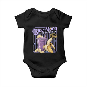 Blue Moon Over Brooklyn Banana Smoothie Aesthetic Baby Onesie Extra Banana Hockey Romance Retro Style TS02 Black Print Your Wear