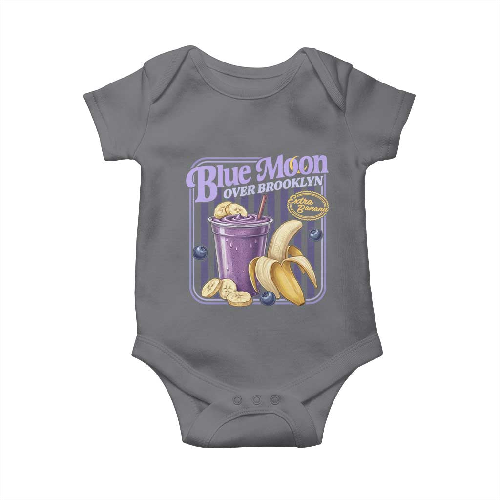 Blue Moon Over Brooklyn Banana Smoothie Aesthetic Baby Onesie Extra Banana Hockey Romance Retro Style TS02 Charcoal Print Your Wear