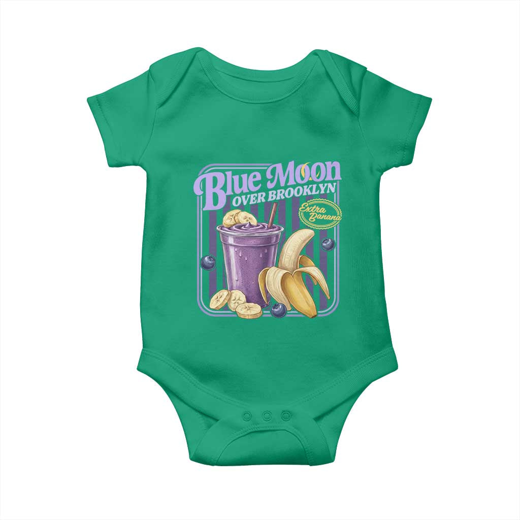 Blue Moon Over Brooklyn Banana Smoothie Aesthetic Baby Onesie Extra Banana Hockey Romance Retro Style TS02 Irish Green Print Your Wear