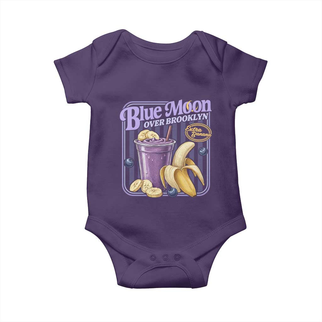 Blue Moon Over Brooklyn Banana Smoothie Aesthetic Baby Onesie Extra Banana Hockey Romance Retro Style TS02 Purple Print Your Wear