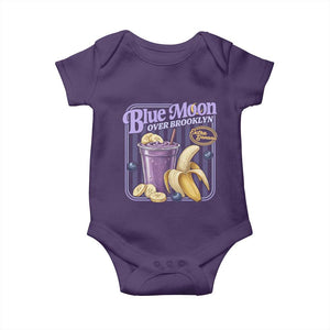 Blue Moon Over Brooklyn Banana Smoothie Aesthetic Baby Onesie Extra Banana Hockey Romance Retro Style TS02 Purple Print Your Wear