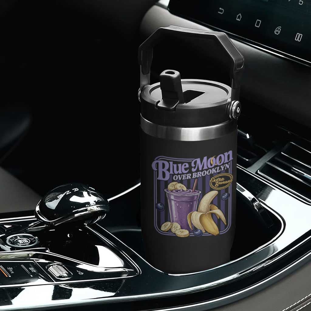 Blue Moon Over Brooklyn Banana Smoothie Aesthetic Flip Straw Tumbler Extra Banana Hockey Romance Retro Style TS02 Print Your Wear