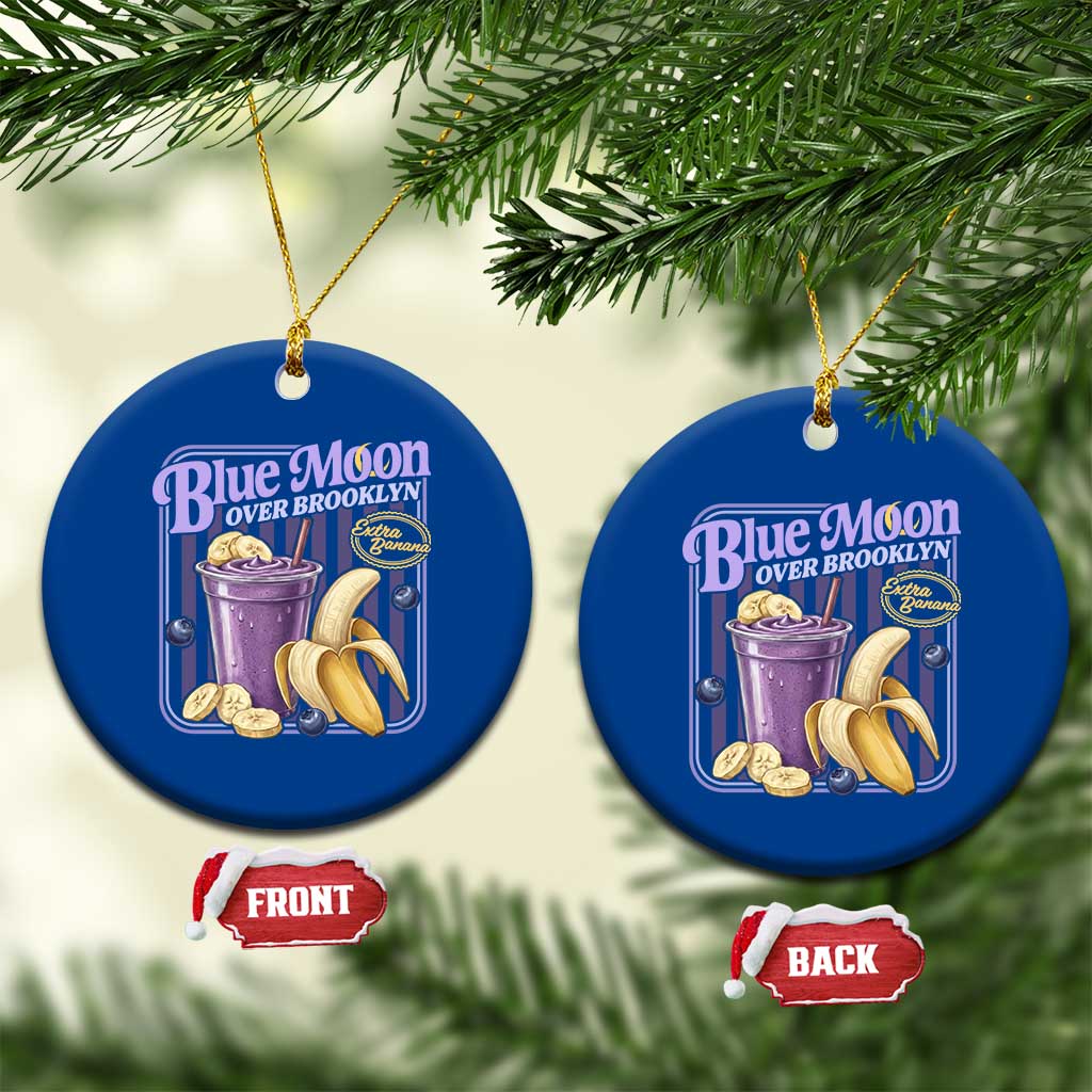Blue Moon Over Brooklyn Banana Smoothie Aesthetic Ceramic Ornament Extra Banana Hockey Romance Retro Style TS02 1pc Blue Print Your Wear