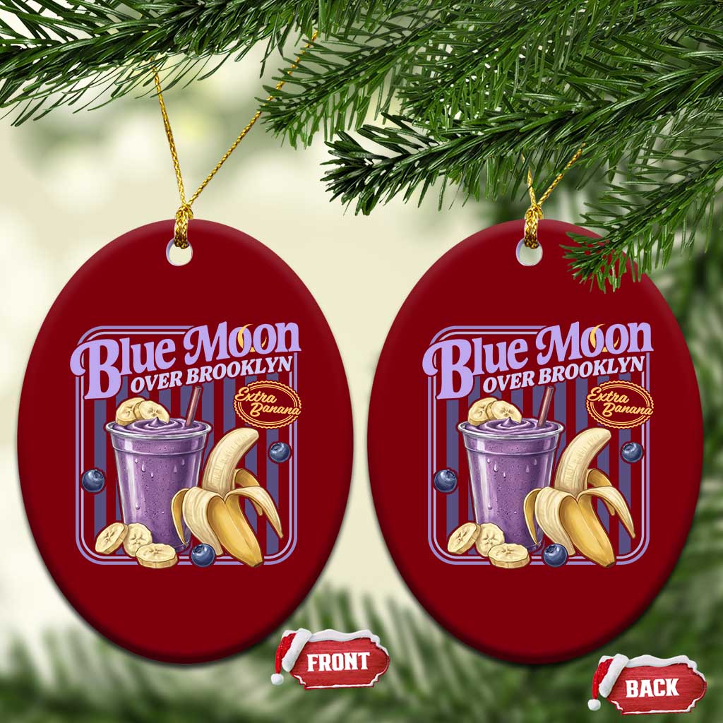 Blue Moon Over Brooklyn Banana Smoothie Aesthetic Ceramic Ornament Extra Banana Hockey Romance Retro Style TS02 Print Your Wear
