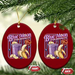 Blue Moon Over Brooklyn Banana Smoothie Aesthetic Ceramic Ornament Extra Banana Hockey Romance Retro Style TS02 Print Your Wear