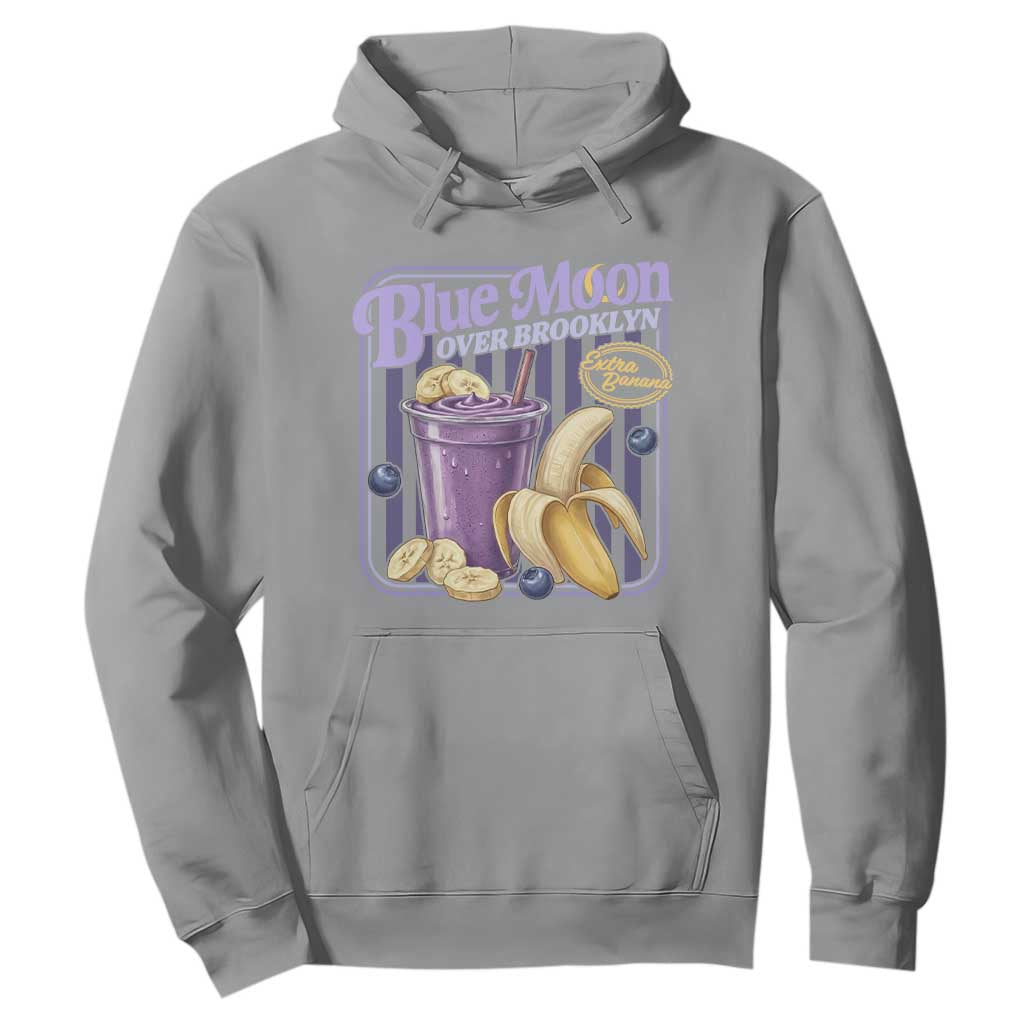 Blue Moon Over Brooklyn Banana Smoothie Aesthetic Hoodie Extra Banana Hockey Romance Retro Style TS02 Sport Gray Print Your Wear