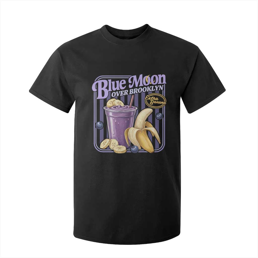 Blue Moon Over Brooklyn Banana Smoothie Aesthetic T Shirt For Kid Extra Banana Hockey Romance Retro Style TS02 Black Print Your Wear