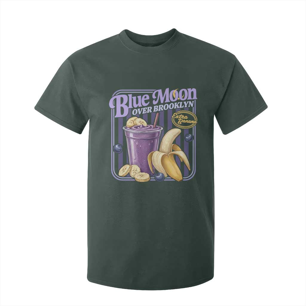 Blue Moon Over Brooklyn Banana Smoothie Aesthetic T Shirt For Kid Extra Banana Hockey Romance Retro Style TS02 Dark Forest Green Print Your Wear