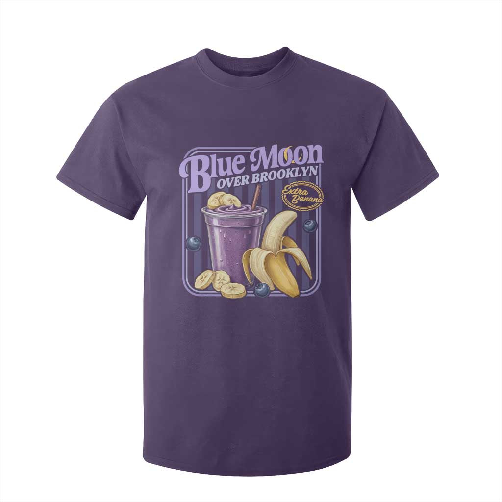 Blue Moon Over Brooklyn Banana Smoothie Aesthetic T Shirt For Kid Extra Banana Hockey Romance Retro Style TS02 Purple Print Your Wear