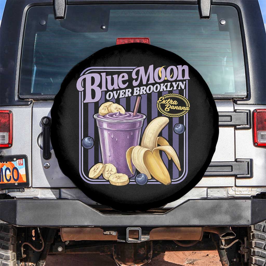 Blue Moon Over Brooklyn Banana Smoothie Aesthetic Spare Tire Cover Extra Banana Hockey Romance Retro Style TS02 No hole Black Print Your Wear