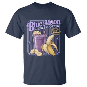 Blue Moon Over Brooklyn Banana Smoothie Aesthetic T Shirt Extra Banana Hockey Romance Retro Style TS02 Navy Print Your Wear