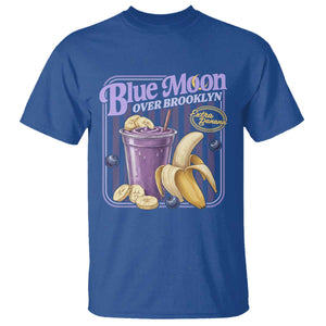 Blue Moon Over Brooklyn Banana Smoothie Aesthetic T Shirt Extra Banana Hockey Romance Retro Style TS02 Royal Blue Print Your Wear