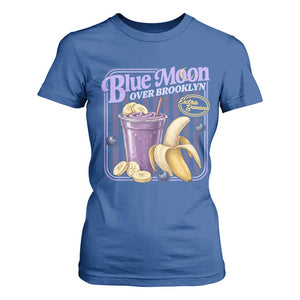Blue Moon Over Brooklyn Banana Smoothie Aesthetic T Shirt For Women Extra Banana Hockey Romance Retro Style TS02 Royal Blue Print Your Wear