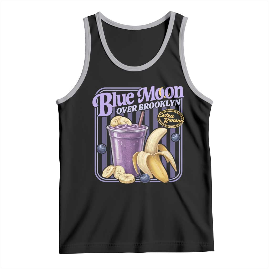 Blue Moon Over Brooklyn Banana Smoothie Aesthetic Tank Top Extra Banana Hockey Romance Retro Style TS02 Black Athletic Heather Print Your Wear