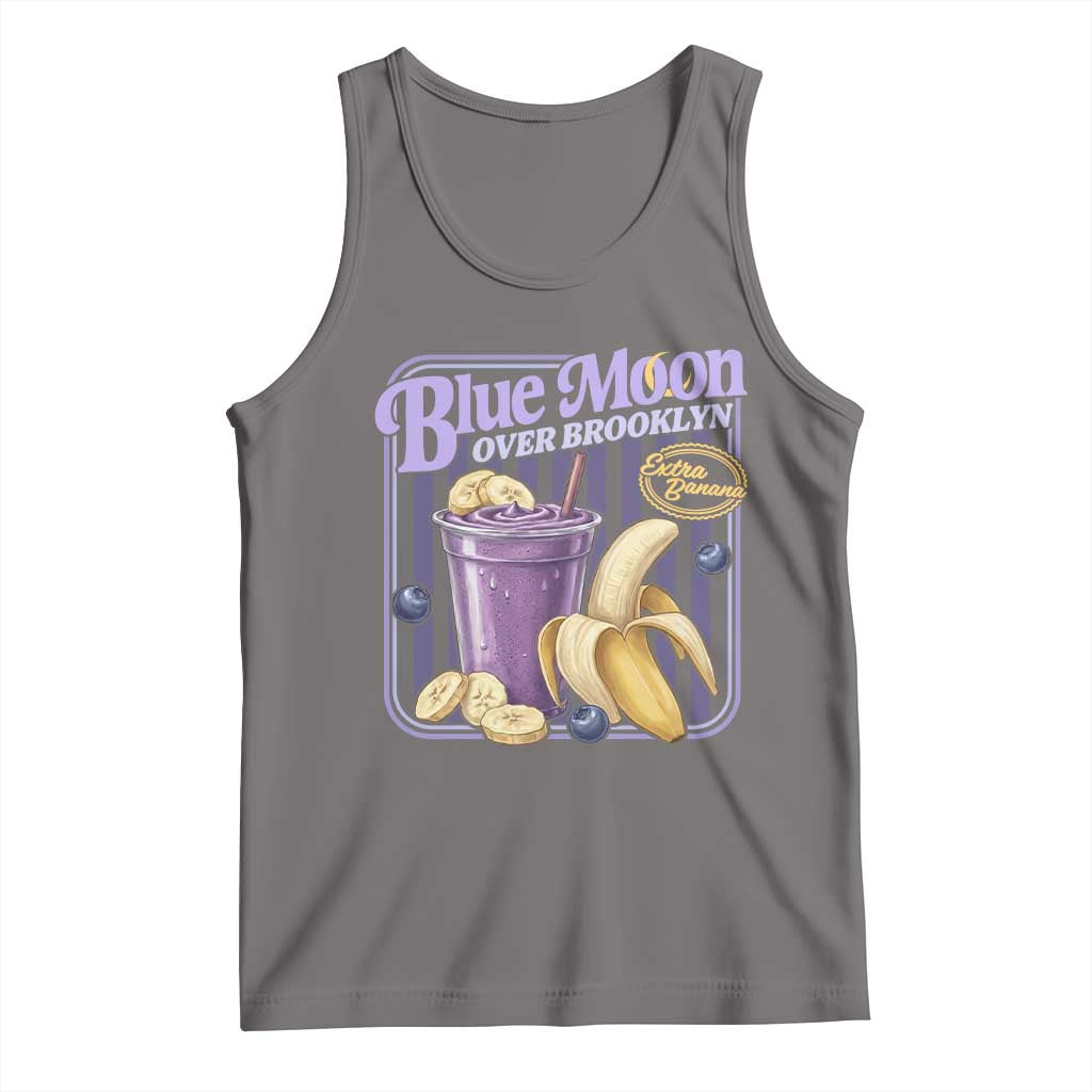 Blue Moon Over Brooklyn Banana Smoothie Aesthetic Tank Top Extra Banana Hockey Romance Retro Style TS02 Deep Heather Print Your Wear