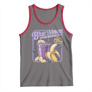 Blue Moon Over Brooklyn Banana Smoothie Aesthetic Tank Top Extra Banana Hockey Romance Retro Style TS02 Deep Heather Red Print Your Wear